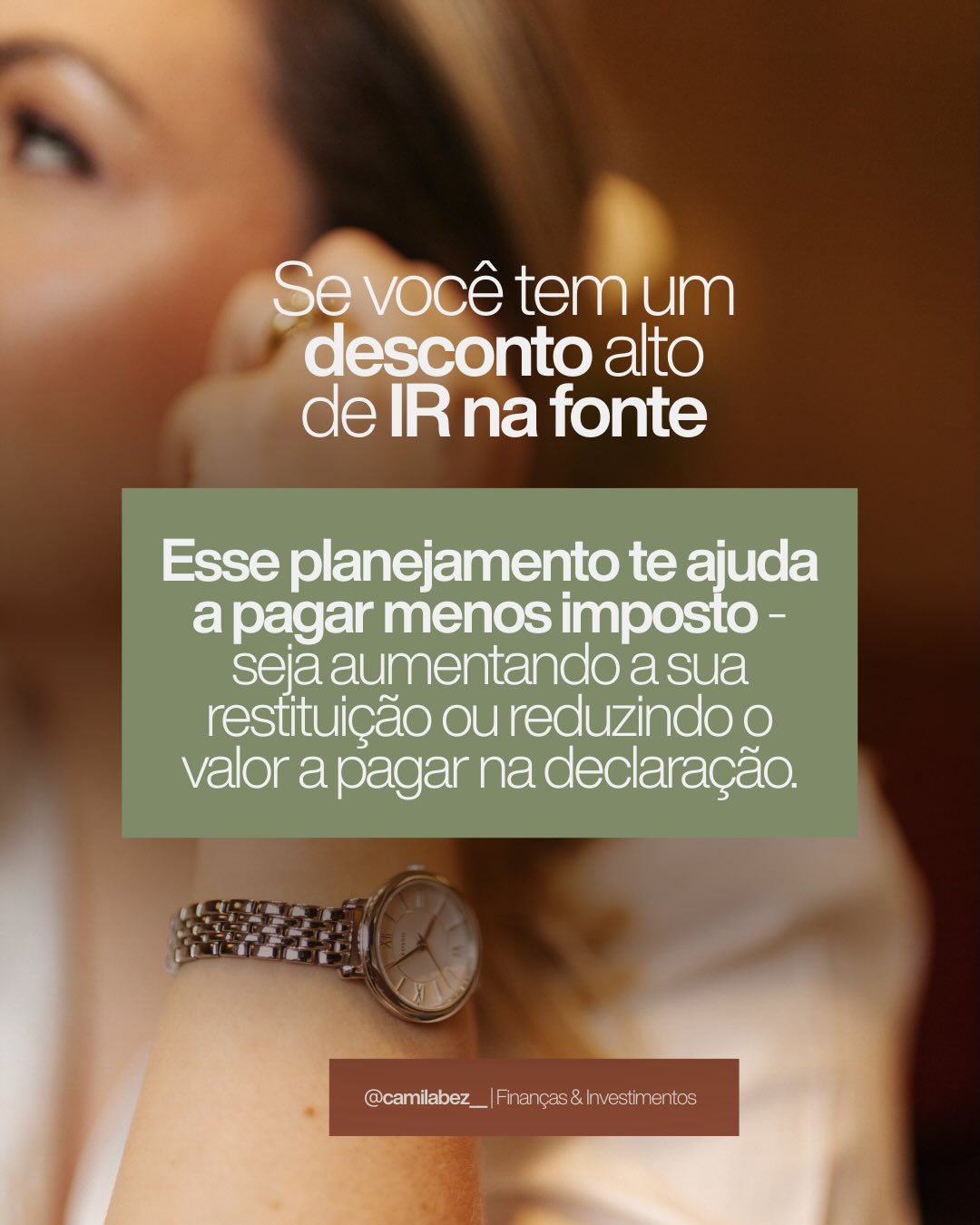 Se você tem um desconto alto de IR na fonte o planejamento financeiro te ajuda a pagar menos imposto
